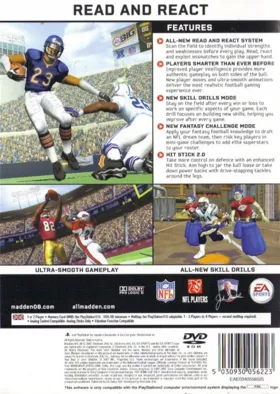 Madden NFL 08 box cover back